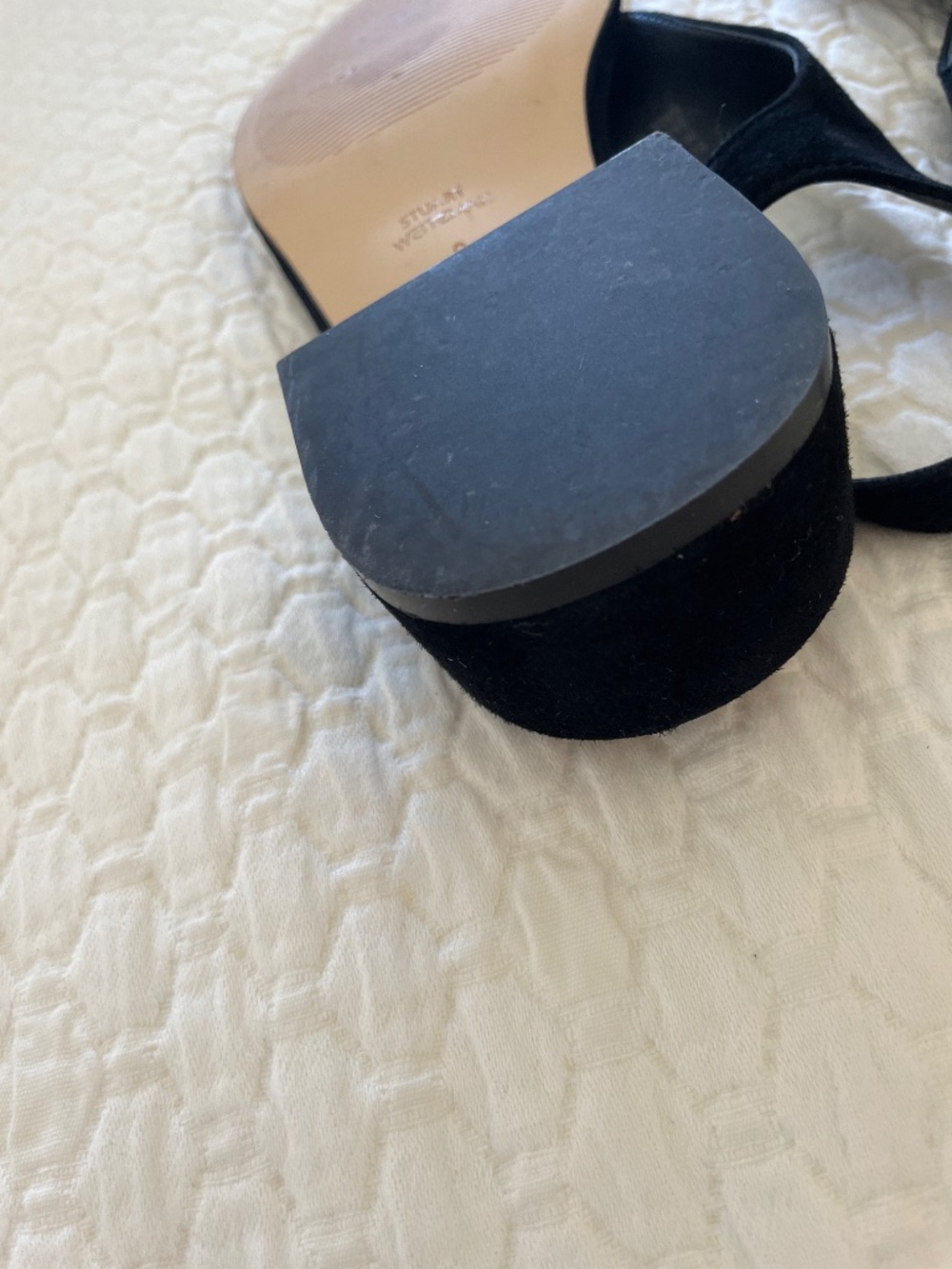 Stuart Weitzman Black Suede Sandals - Picture 8 of 8
